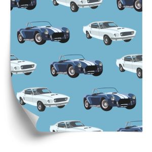 Papier Peint Pour Les Enfants - Voitures Intemporelles Au Style Rétro – Image 2