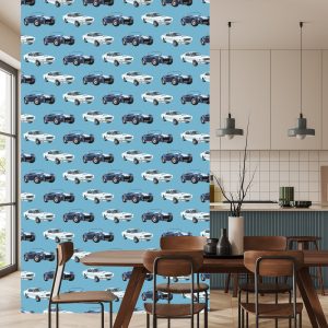 Papier Peint Pour Les Enfants - Voitures Intemporelles Au Style Rétro – Image 4