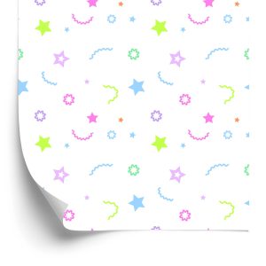 Papier Peint Pour Les Enfants - Motifs Colorés Et Étoiles – Image 2