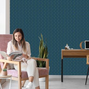 Papier Peint Motif D'hexagones Modernes – Image 7