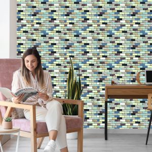 Papier Peint Mur De Briques Colorées – Image 7