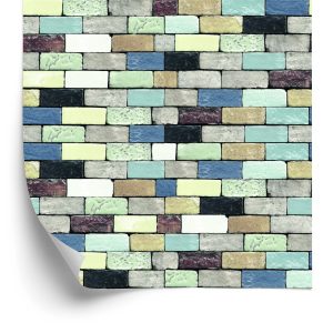 Papier Peint Mur De Briques Colorées – Image 2