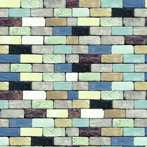 Papier Peint Mur De Briques Colorées – Image 1