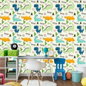 Papier Peint Dessiner Des Dinosaures – Image 4