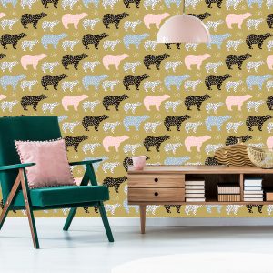 Papier Peint Pour Les Enfants - Ours Colorés - Style Scandinave – Image 6