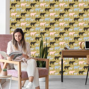 Papier Peint Pour Les Enfants - Ours Colorés - Style Scandinave – Image 7