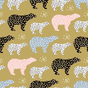 Papier Peint Pour Les Enfants - Ours Colorés - Style Scandinave – Image 1