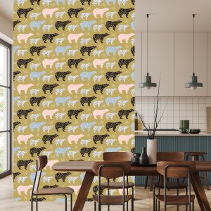 Papier Peint Pour Les Enfants - Ours Colorés - Style Scandinave – Image 4