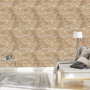 Papier Peint Mur De Briques Dans Les Tons De Beige – Image 3