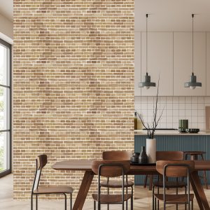 Papier Peint Mur De Briques Dans Les Tons De Beige – Image 4