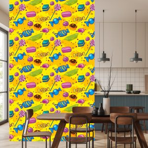 Papier Peint Bonbons Comiques Colorés – Image 4