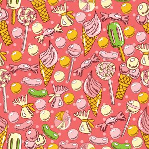 Papier Peint Bonbons Colorés Et Crème Glacée – Image 1