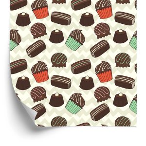 Papier Peint Petits Gâteaux Sur Le Fond En Zigzag – Image 2
