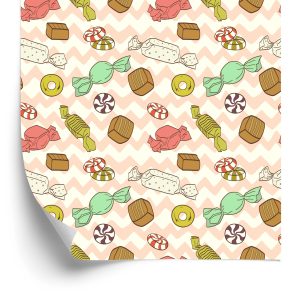 Papier Peint Bonbons Sur Le Fond En Zigzag – Image 2