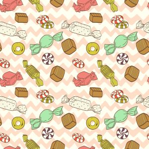 Papier Peint Bonbons Sur Le Fond En Zigzag – Image 1