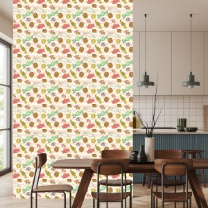 Papier Peint Bonbons Sur Le Fond En Zigzag – Image 4
