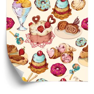 Papier Peint Bonbons Au Style Vintage – Image 2