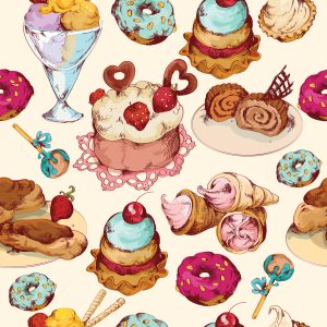 Papier Peint Bonbons Au Style Vintage – Image 1
