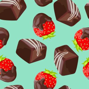 Papier Peint Fraises Au Chocolat – Image 1