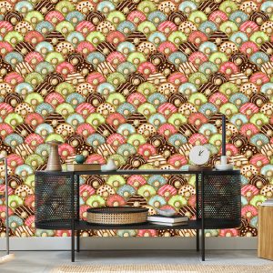 Papier Peint Beignets Colorés Avec Glaçage – Image 5