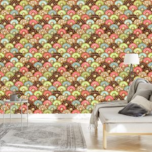 Papier Peint Beignets Colorés Avec Glaçage – Image 3