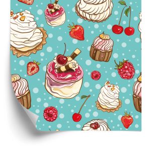 Papier Peint Gâteaux Aux Fruits Colorés – Image 2