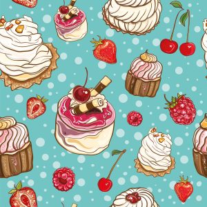 Papier Peint Gâteaux Aux Fruits Colorés – Image 1