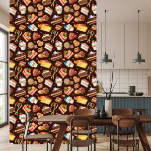 Papier Peint Gâteaux Colorés Avec Des Bonbons – Image 4