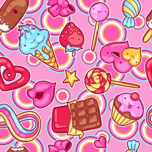 Papier Peint Bonbons Heureux Colorés – Image 1