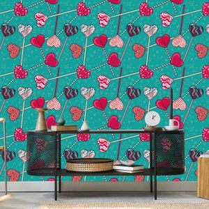 Papier Peint Sucettes Colorées Avec Des Motifs – Image 5