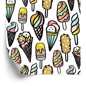 Papier Peint Nourriture De Bonbons De Crème Glacée Colorée Jeunesse – Image 2