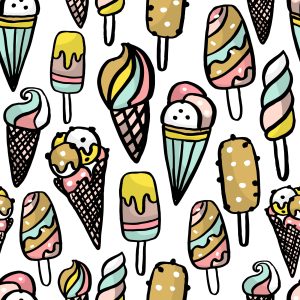 Papier Peint Nourriture De Bonbons De Crème Glacée Colorée Jeunesse – Image 1