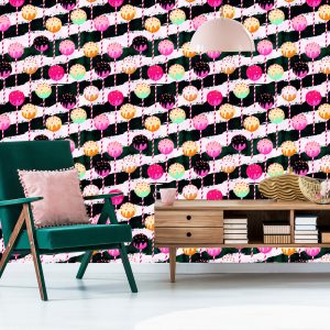 Papier Peint Sucettes Colorées Sur Un Fond De Zigzag – Image 6