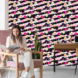 Papier Peint Sucettes Colorées Sur Un Fond De Zigzag – Image 7