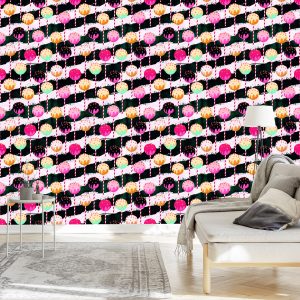 Papier Peint Sucettes Colorées Sur Un Fond De Zigzag – Image 3