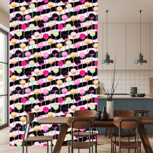 Papier Peint Sucettes Colorées Sur Un Fond De Zigzag – Image 4
