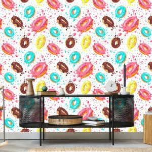 Papier Peint Beignets Colorés Avec Glaçage – Image 5