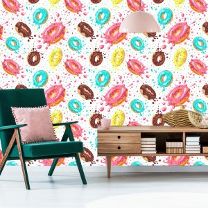 Papier Peint Beignets Colorés Avec Glaçage – Image 6