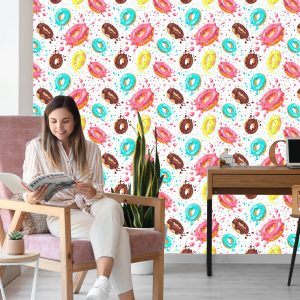 Papier Peint Beignets Colorés Avec Glaçage – Image 7