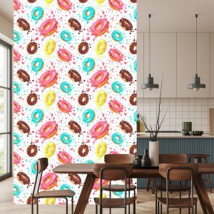 Papier Peint Beignets Colorés Avec Glaçage – Image 4