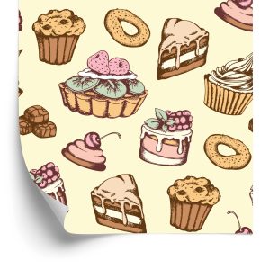 Papier Peint Pâtisseries Vintage Sucrées – Image 2