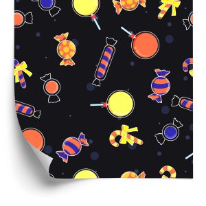 Papier Peint Bonbons Colorés Pour Halloween – Image 2