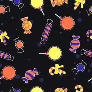 Papier Peint Bonbons Colorés Pour Halloween – Image 1
