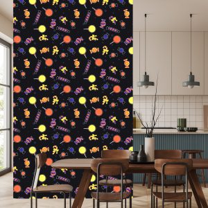 Papier Peint Bonbons Colorés Pour Halloween – Image 4