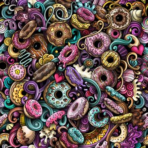 Papier Peint Beignets De Style Graffiti – Image 1