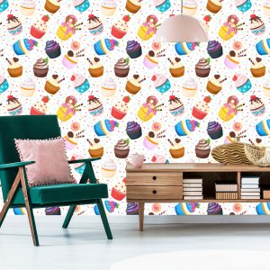 Papier Peint Muffins Colorés – Image 6