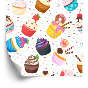 Papier Peint Muffins Colorés – Image 2