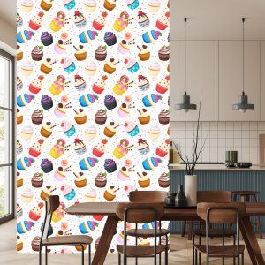 Papier Peint Muffins Colorés – Image 4