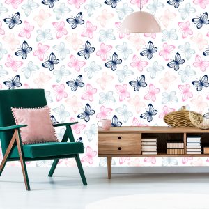 Papier Peint Pour Les Enfants - Papillons Colorés – Image 6