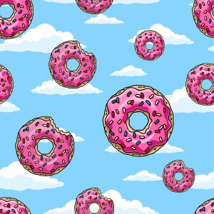 Papier Peint Beignets Dans Les Nuages – Image 1